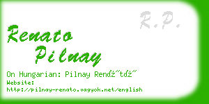 renato pilnay business card